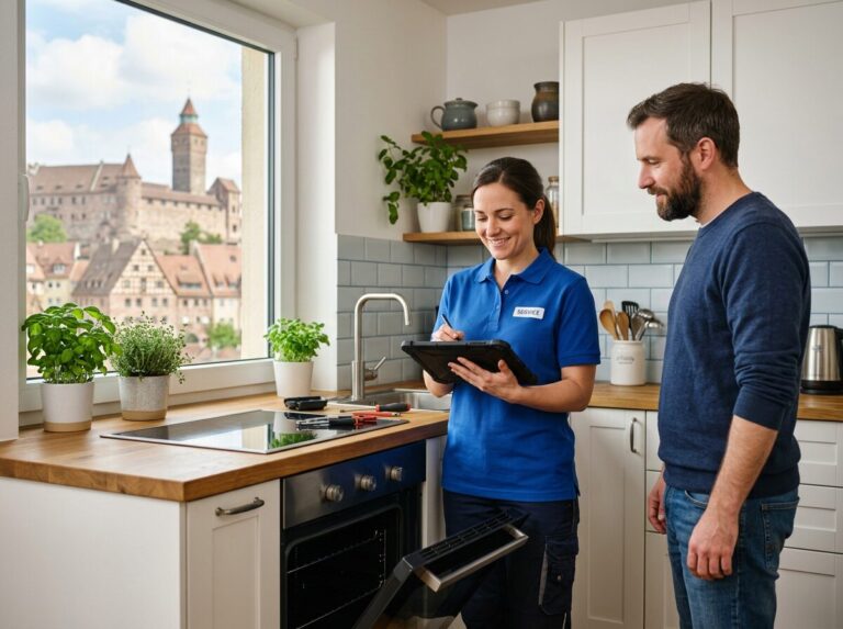 Backofen-Reparatur in Nürnberg: Kundendienst-Einsatz in der Wohnung, Blick auf die Kaiserburg